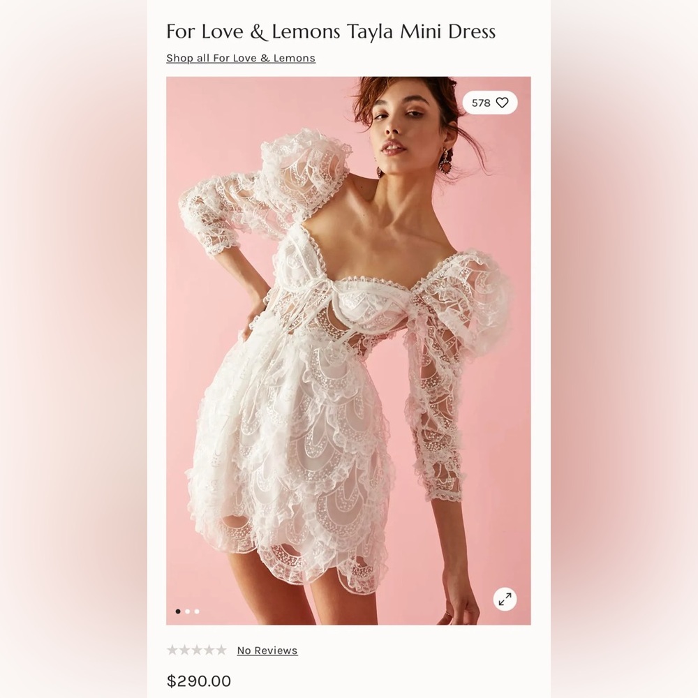 For love and lemons Tayla white mini dress